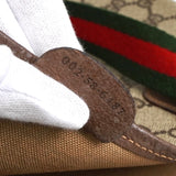 グッチ シェリー GGスプリーム / レザー トートバッグ ブラウン - NEWSED