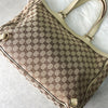 Gucci GG 帆布/皮革托特包（米色/白色）