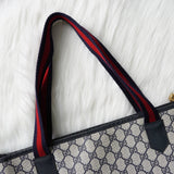 オールドグッチ シェリーライン GGスプリームトートバッグ ベージュ / ネイビー - NEWSED