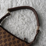 グッチ GGキャンバス/レザー ワンショルダーバッグ ブラウン - NEWSED