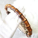 グッチ バンブー GGキャンバス / レザー スタッズ ワンショルダーバッグ ベージュ - NEWSED