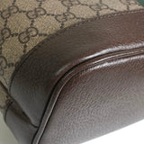 グッチ シェリー GGスプリーム レザー トートバッグ ブラウン - NEWSED