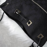 グッチ GGキャンバス / レザー ワンショルダーバッグ ブラック - NEWSED