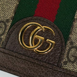 グッチ オフディア GGスプリーム レザー 二つ折り財布 ブラウン - NEWSED