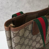 オールド グッチ シェリーライン GGスプリーム トートバッグ ブラウン