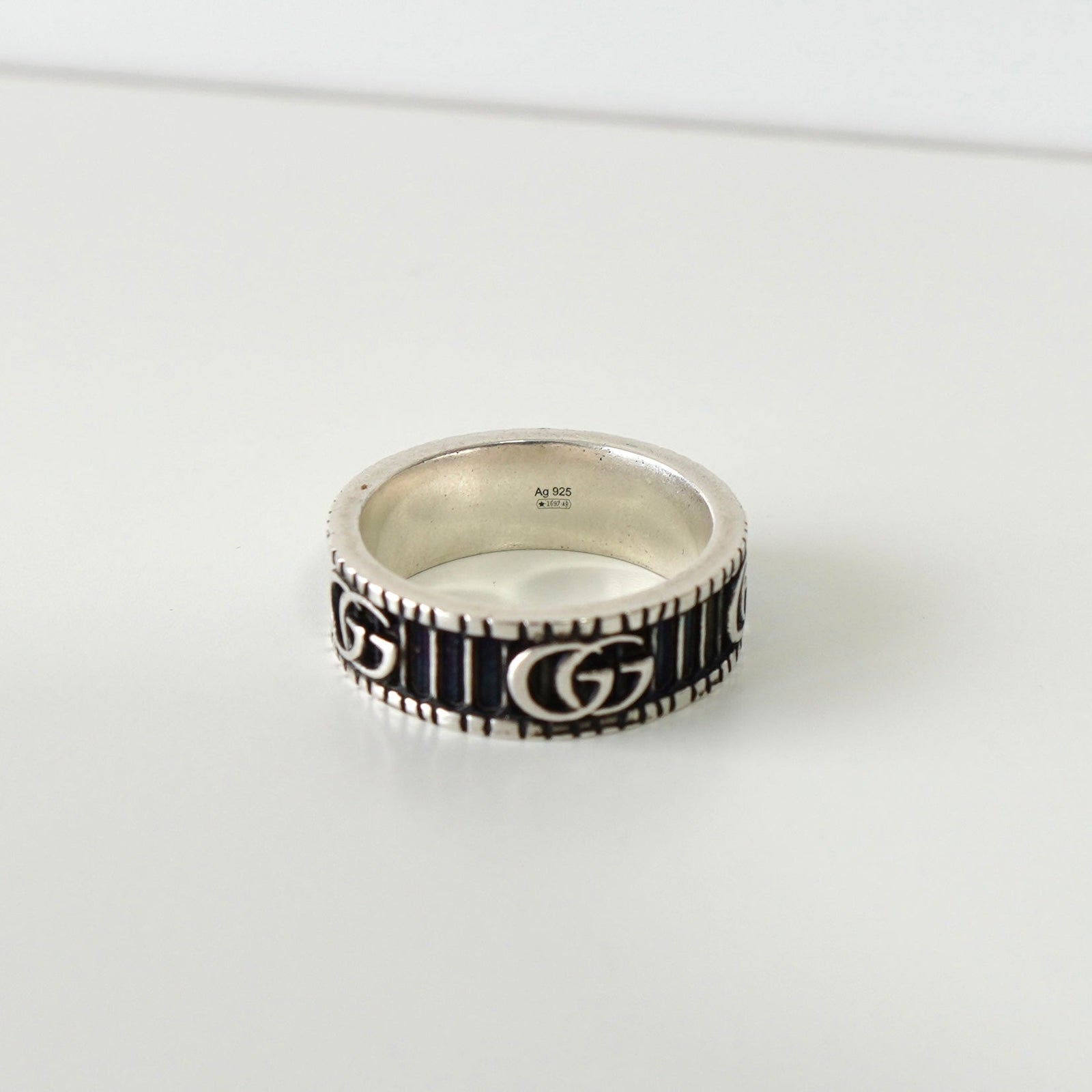 Bague Gucci Ag925 Gucci Interlocking Double G Band Ring 925