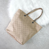 グッチ GGキャンバス / レザー トートバッグ ベージュ - NEWSED