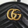 グッチ GGマーモント サークル ハート レザー チェーン ショルダーバッグ ブラック