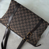 グッチ GGキャンバス トートバッグ ハンドバッグ ブラウン - NEWSED