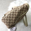 Gucci GG 帆布/皮革托特包（米色/白色）