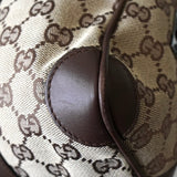 グッチ GGキャンバス / レザー ハンドバッグ ミニボストンバッグ 肩掛け ブラウン - NEWSED