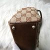 Gucci New Jackie GG 帆布/皮革手提包 棕色