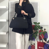 グッチ GGキャンバス / レザー トートバッグ ハンドバッグ ブラック - NEWSED