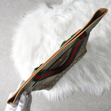 オールド グッチ シェリーライン GGプラス / レザー トートバッグ ベージュ - NEWSED