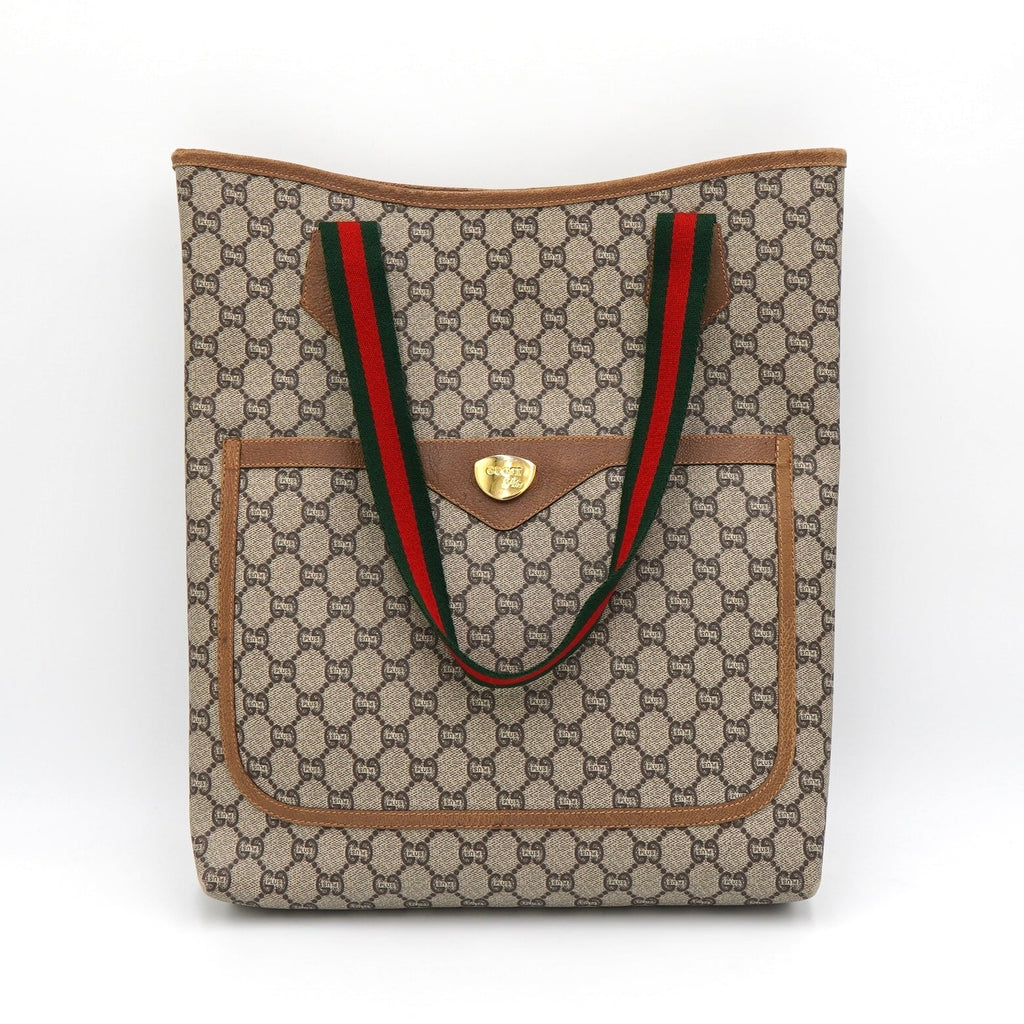 オールド グッチ GGスプリーム シェリーライン トートバッグ A4可