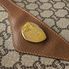 Old Gucci Sherry Line GG Plus/Leather Tote Bag A4 Size, Beige