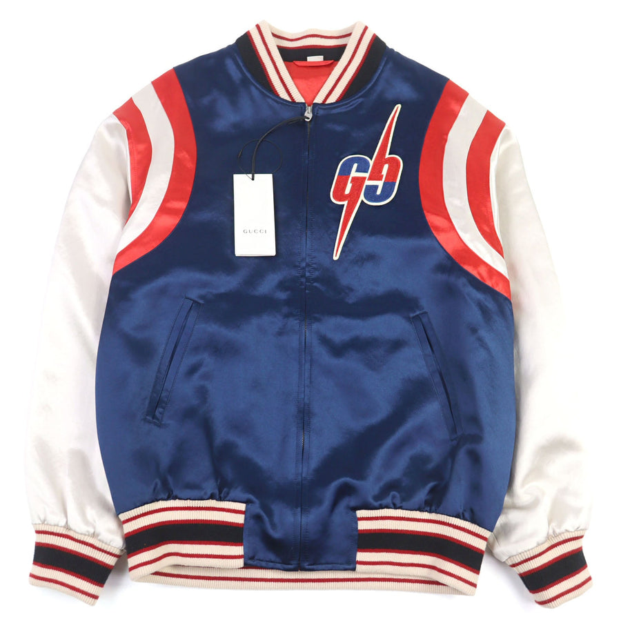 グッチ GG Blade Bomber Jacket GGロゴワッペン スーベニアジャケット スカジャン マルチカラー 46 メンズ - NEWSED