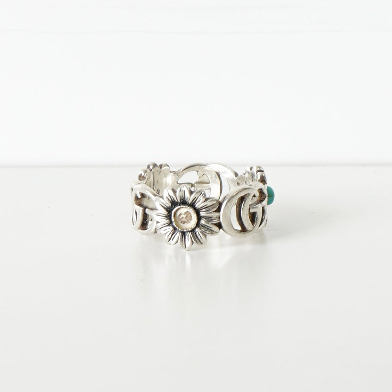 GG Marmont Silver 925 Flower Ring - NEWSED