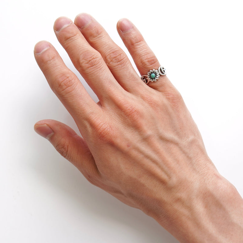 GG Marmont Silver 925 Flower Ring - NEWSED
