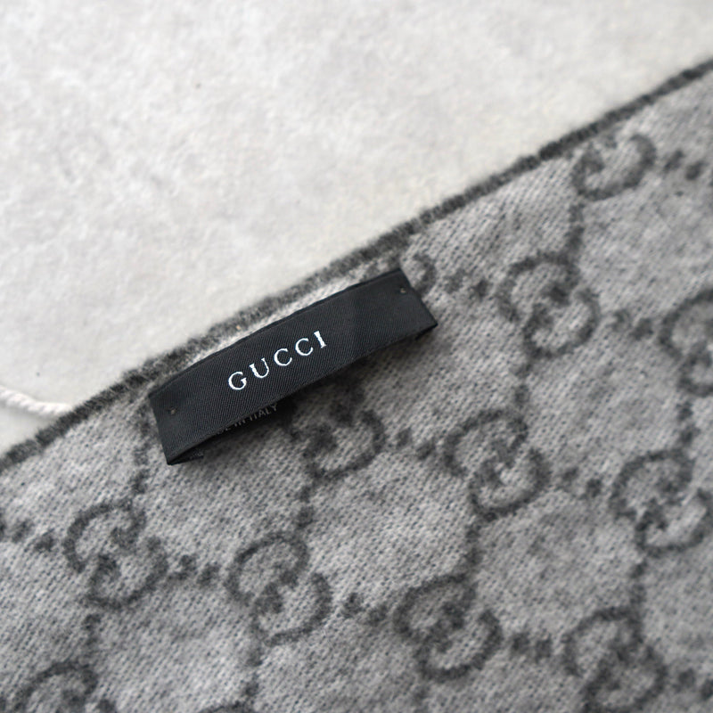 GG Pattern Cashmere Wool Muffler｜Made in Italy - NEWSED