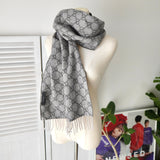 GG Pattern Cashmere Wool Muffler｜Made in Italy - NEWSED
