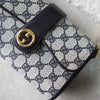 GG Supreme Interlocking G Gold Chain Shoulder Bag Made in Italy