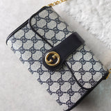 GG Supreme Interlocking G Gold Chain Shoulder Bag Made in Italy - NEWSED
