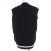 モンクレール GILET TRICOT デカロゴワッペン付 ニット切替デザイン ダウンベスト ブラック XS レディース