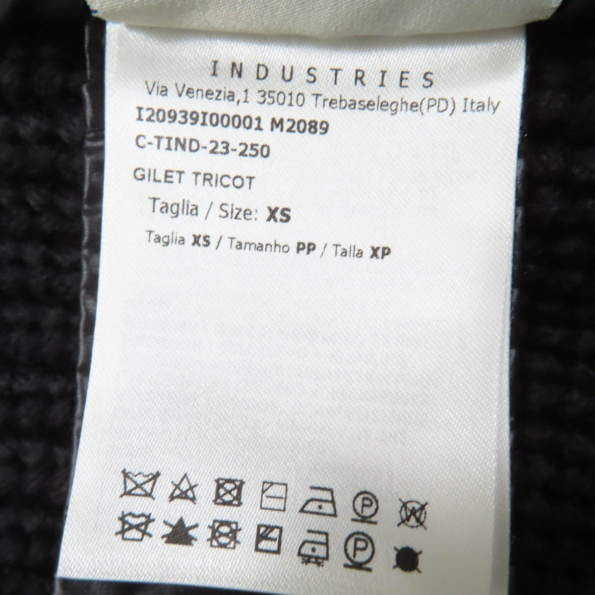 モンクレール GILET TRICOT デカロゴワッペン付 ニット切替デザイン ダウンベスト ブラック XS レディース - NEWSED