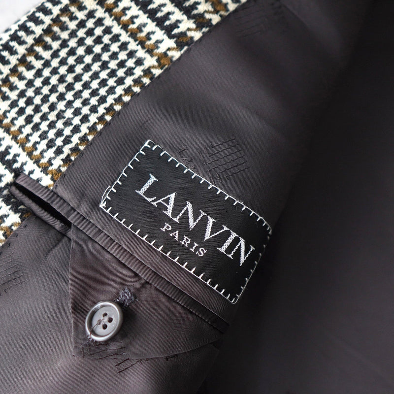 Glen Check Single Breasted Wool Tailored Jacket - NEWSED