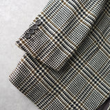 Glen Check Single Breasted Wool Tailored Jacket - NEWSED
