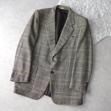 Glen Check Single Breasted Wool Tailored Jacket - NEWSED