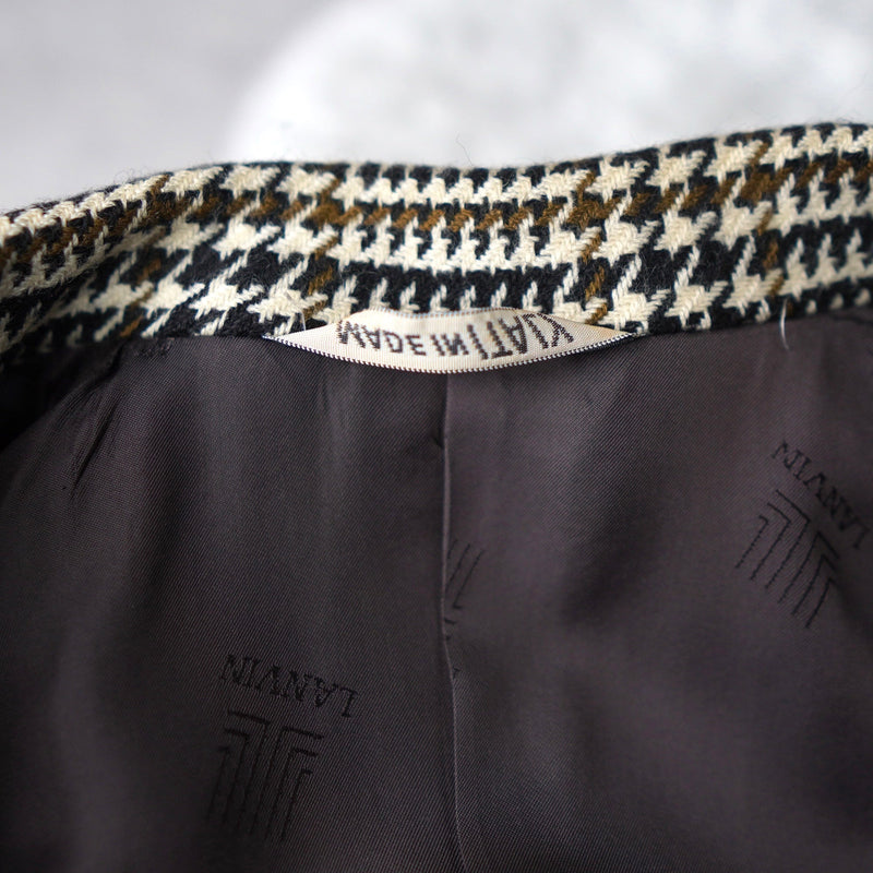 Glen Check Single Breasted Wool Tailored Jacket - NEWSED