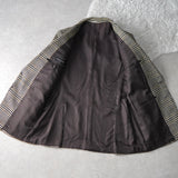 Glen Check Single Breasted Wool Tailored Jacket - NEWSED