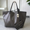 Goyard Saint Louis GM PVC 手提包（黑色/棕色）带小袋和包夹