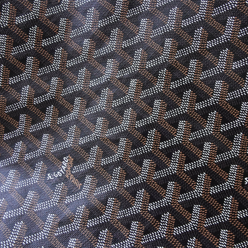 ゴヤール サンルイGM PVC トートバッグ ブラック / ブラウン ポーチ・バッグクリップ付き - NEWSED