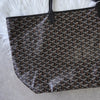 Goyard Saint Louis GM PVC 手提包（黑色/棕色）带小袋和包夹