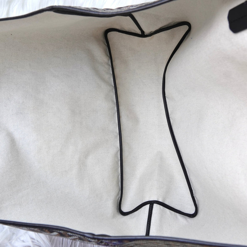 ゴヤール サンルイGM PVC トートバッグ ブラック / ブラウン ポーチ・バッグクリップ付き - NEWSED