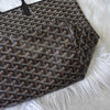 Goyard Saint Louis GM PVC 手提包（黑色/棕色）带小袋和包夹