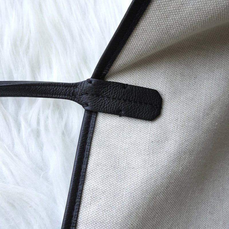 ゴヤール サンルイGM PVC トートバッグ ブラック / ブラウン ポーチ・バッグクリップ付き - NEWSED