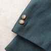 Gold Button Green Color Tailored Jacket｜Made in Italy