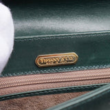 Gold Circle Green Leather Chain Shoulder Bag - NEWSED