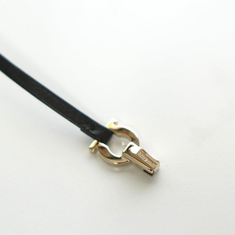 Gold Double Gancini Leather Bracelet - NEWSED