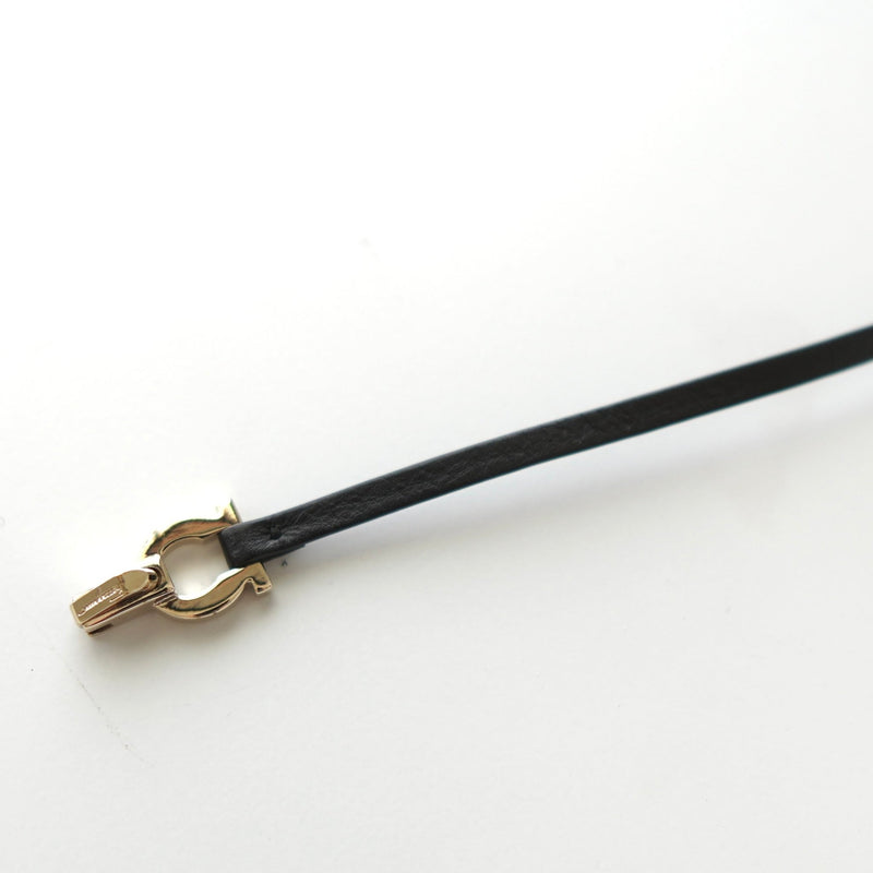 Gold Double Gancini Leather Bracelet - NEWSED