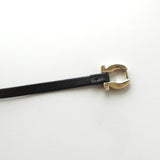 Gold Double Gancini Leather Bracelet - NEWSED