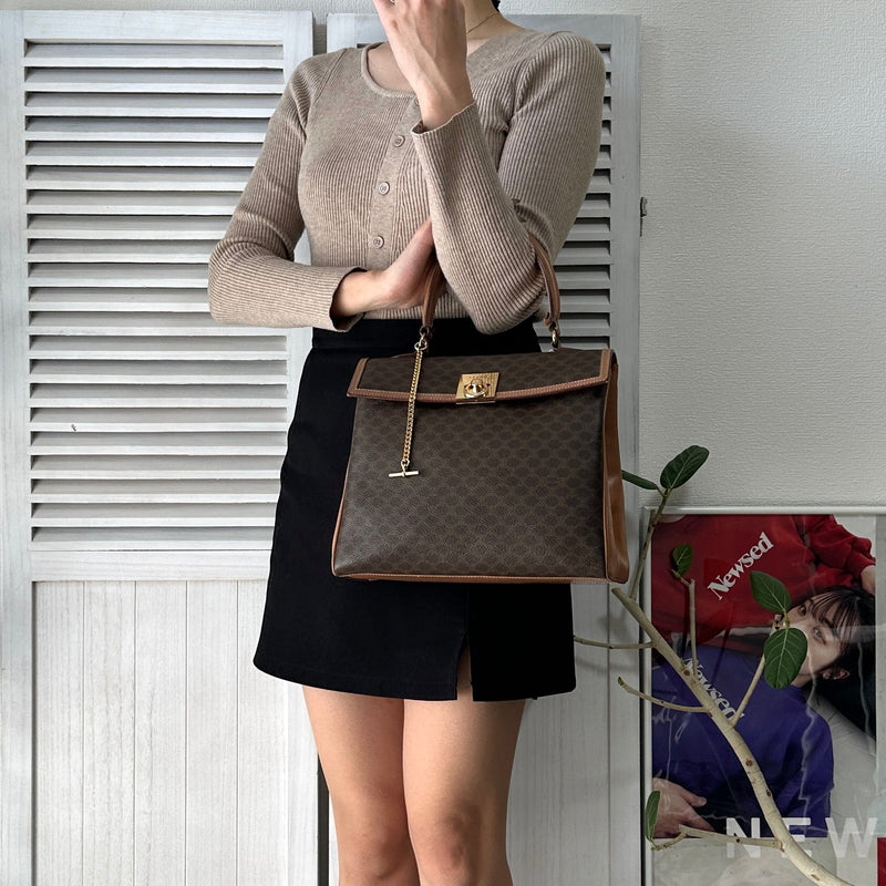 Gold Gancini and Toggle Chain Macadam Hand Bag Made in Italy - NEWSED