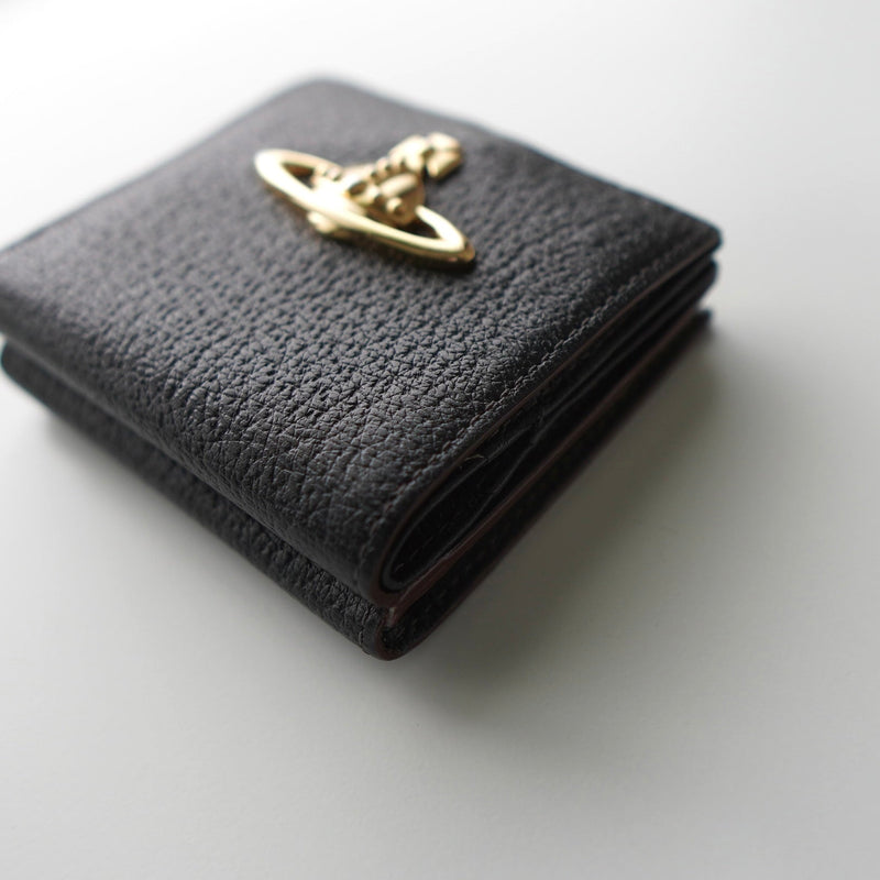 Gold Orb Leather Bi - fold Wallet - NEWSED