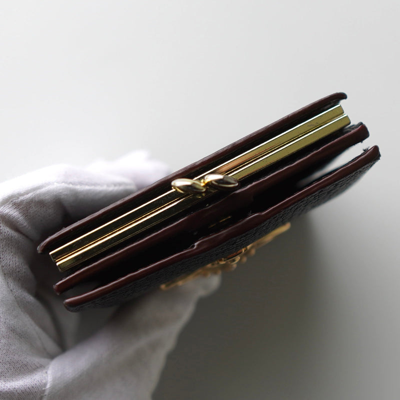 Gold Orb Leather Bi - fold Wallet - NEWSED