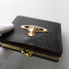 Gold Orb Leather Bi-fold Wallet