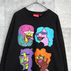 シュプリーム Gonz Heads Crewneck プリント スウェット ブラック